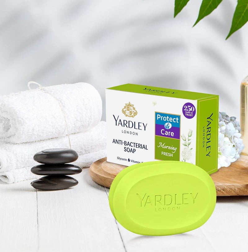 Yardley صابون ياردلي لندن المضاد للبكتيريا برائحة الصباح المنعش للنساء، 100 جرام - Image 2